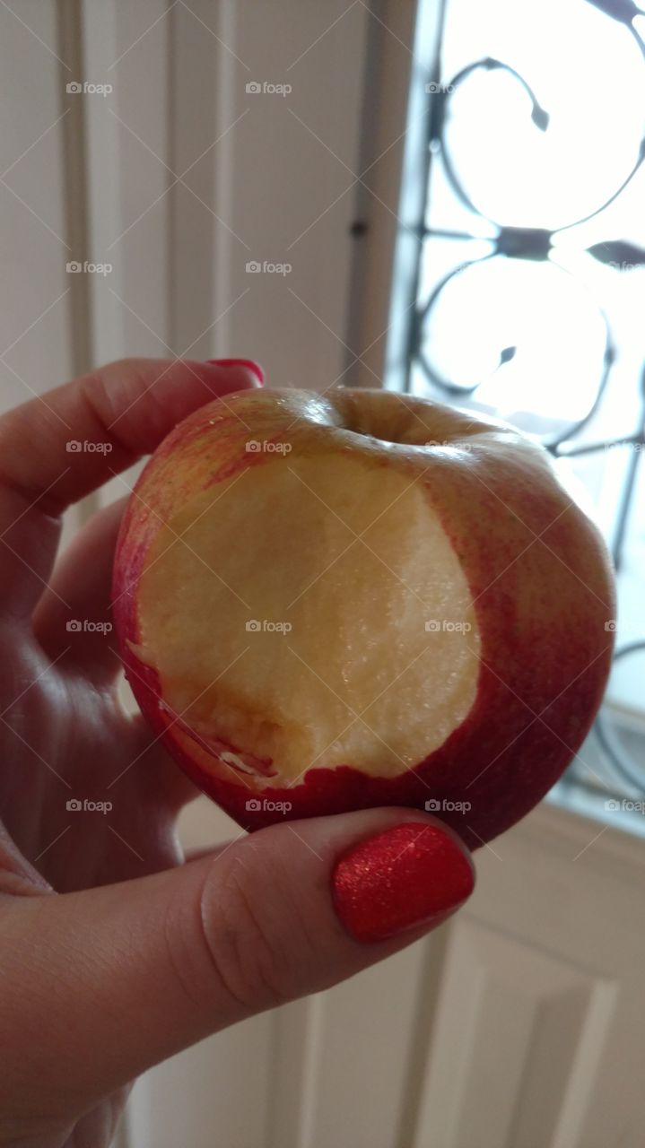 A bite out of an apple