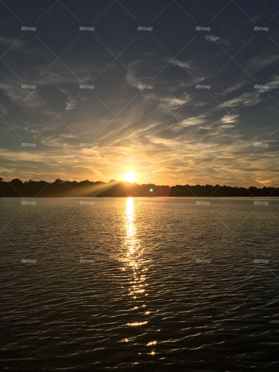 Sunset on the lake. 