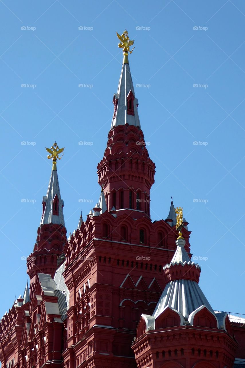 Rooftop Moscow State Historical Museum on the red square