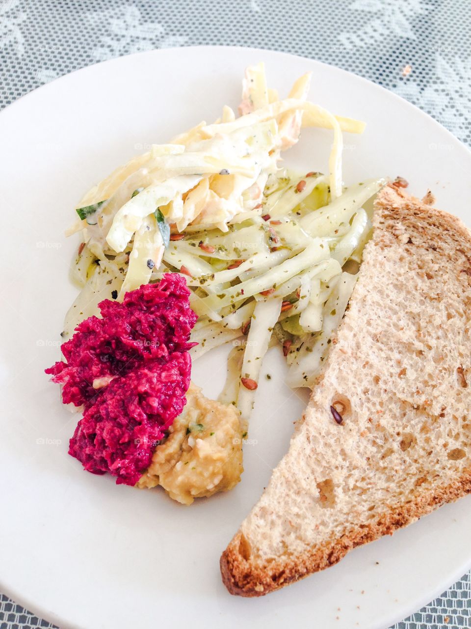 salad and bread