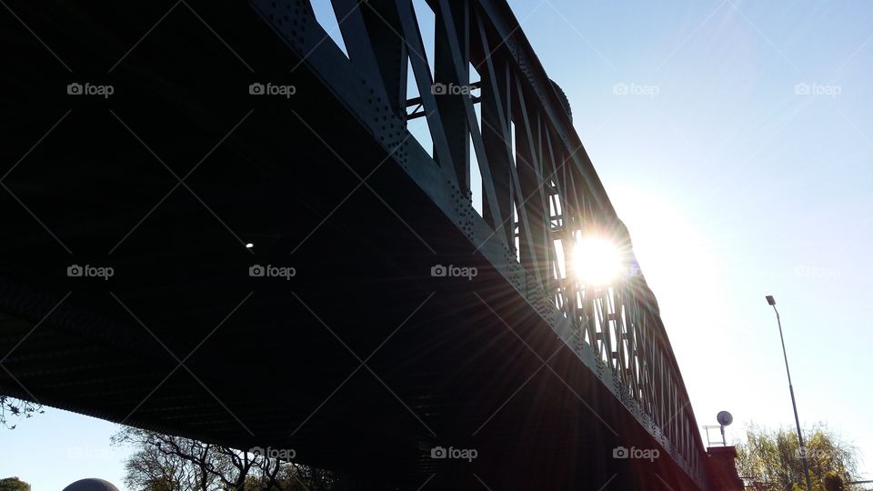 Sun in the bridge