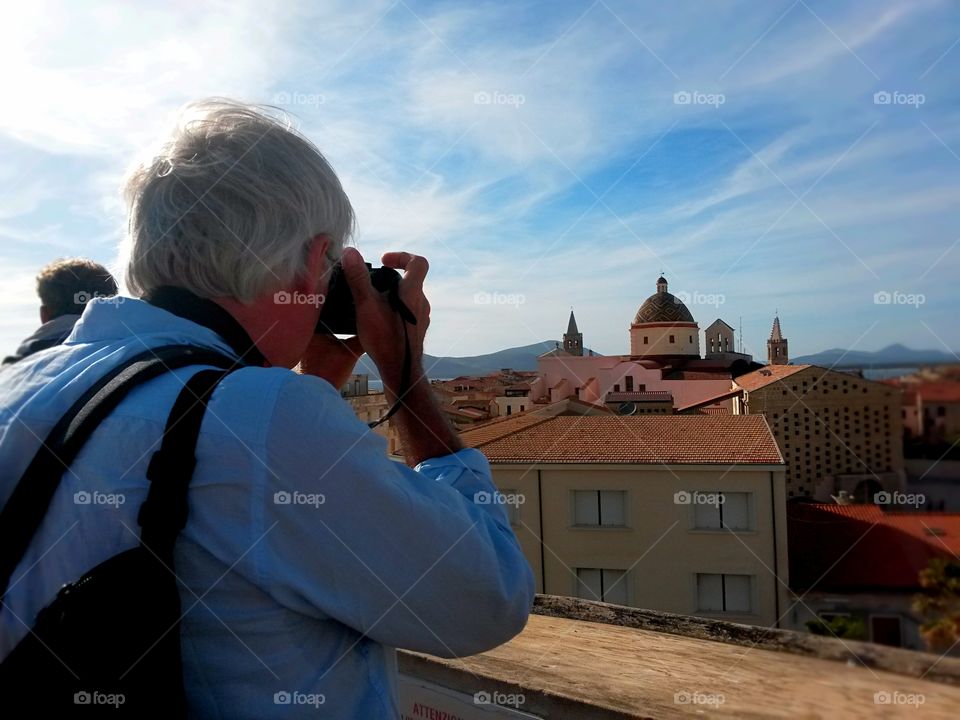 taking photo of treasure from Alghero - Sardinia