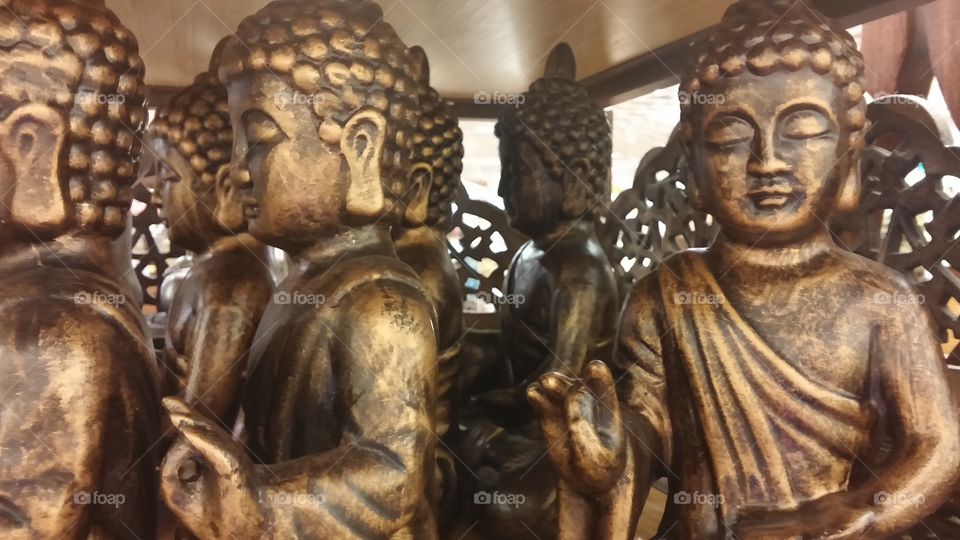 Army of Buddha!. a bunch of Chinese Buddha statues...