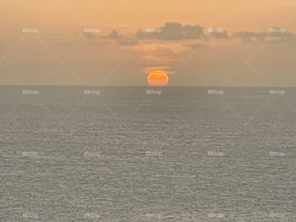 Sunset in the Caribbean!