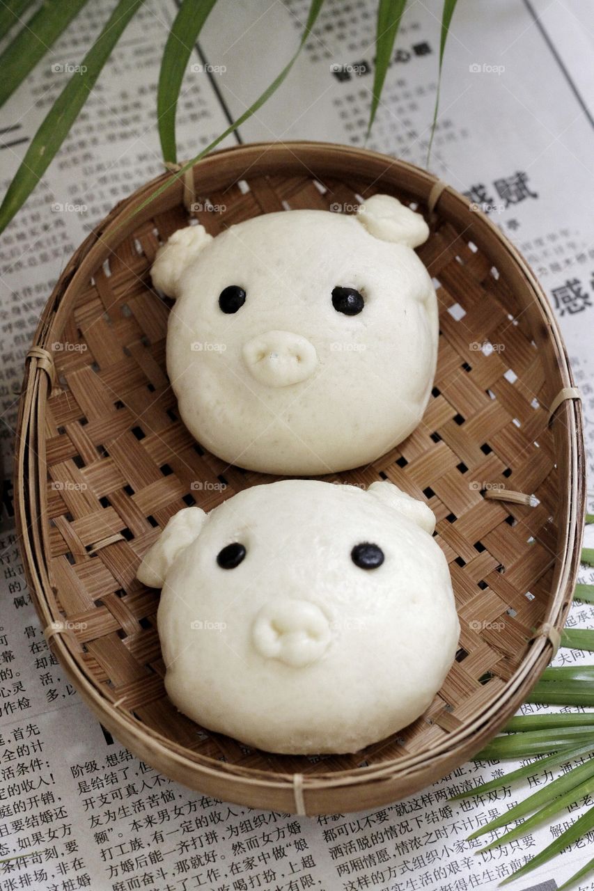 Kawaii buns character