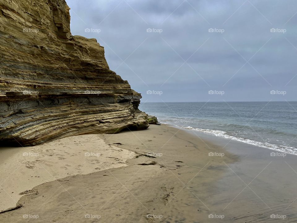 Beach at Sunset Cliffs Natural Park in San Diego California 