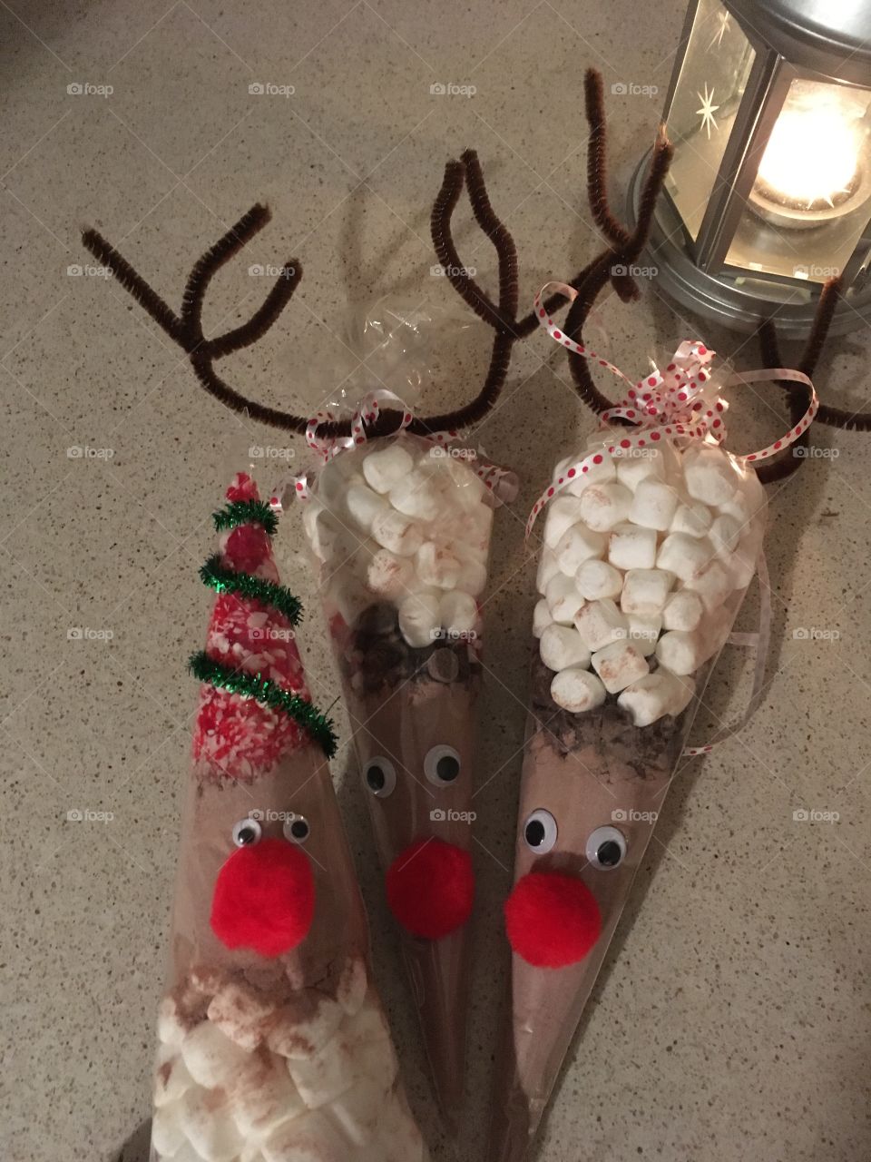 Christmas cocoa cones 