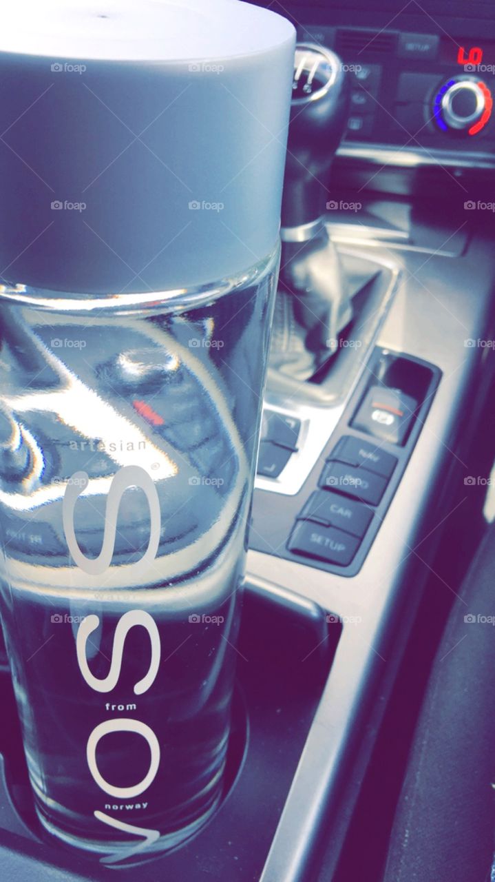 Voss water in Audi A6