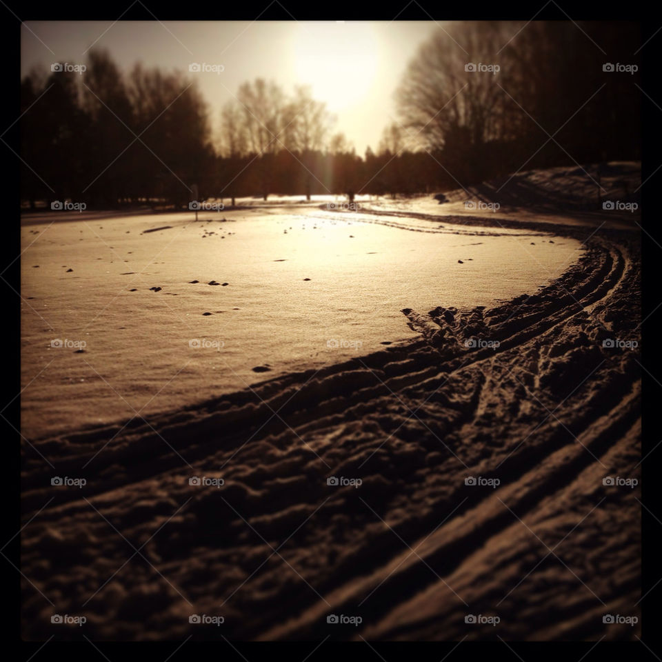 Cross country skiing.