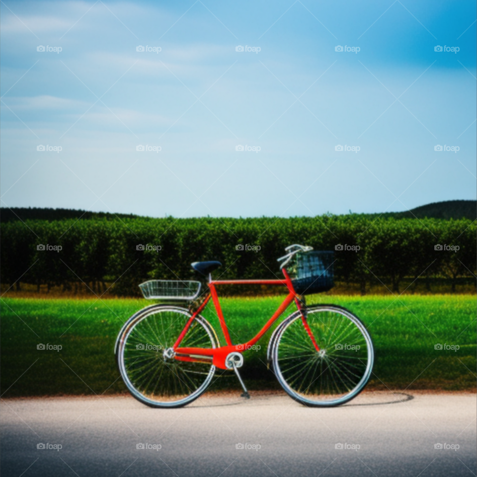 One Lonely Bicycle Street photography