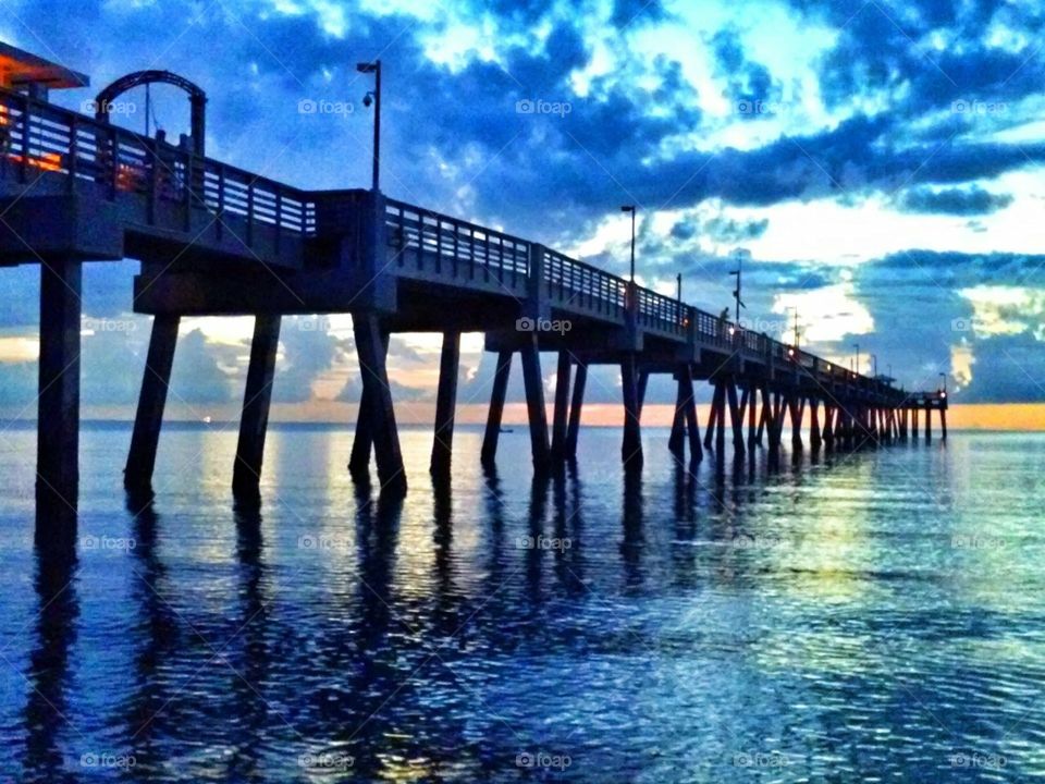 Dania Beach Pier Florida close to Fort Lauderdale. Plenty of fishing every more from on top of the pier to under the pier. So much to see but the silence with Mother Nature and my meetings with GOD