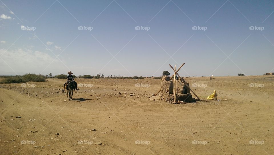 Desert well in Morocco