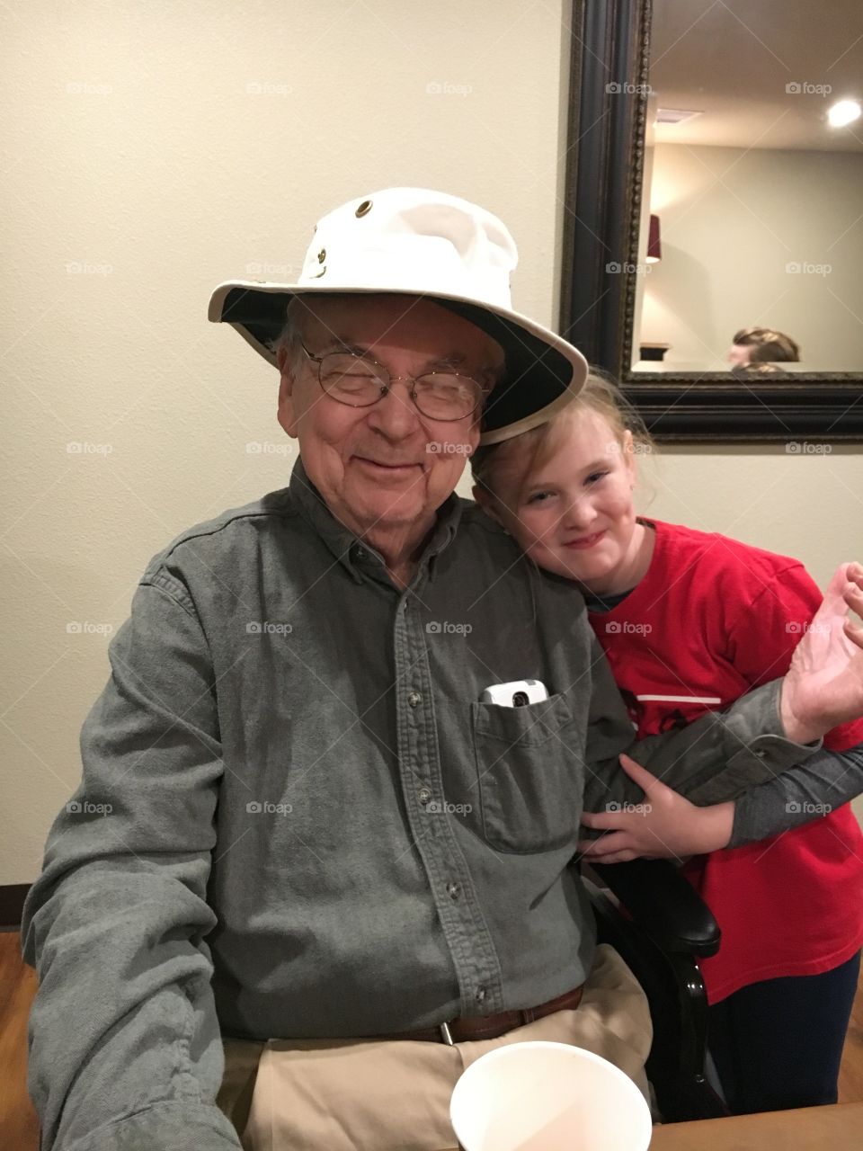 Uncle Jim and Ally. This is the last time Uncle Him would see his grest neice before he passed away. #FOAPNATION