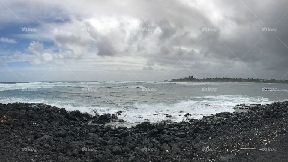 Panorama of Kapoho point, Big Island, Hawaii. 