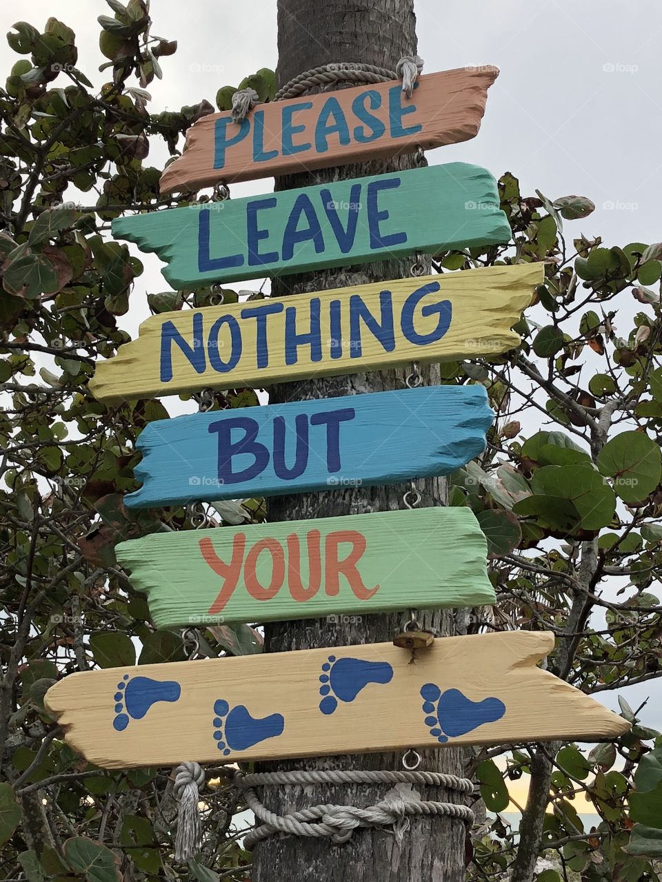 Sign at the beach 