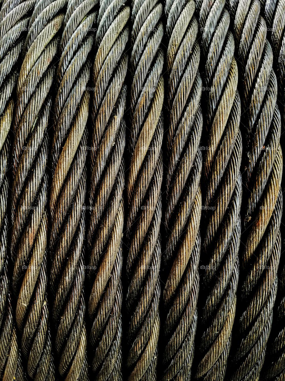 Steel cable closeup