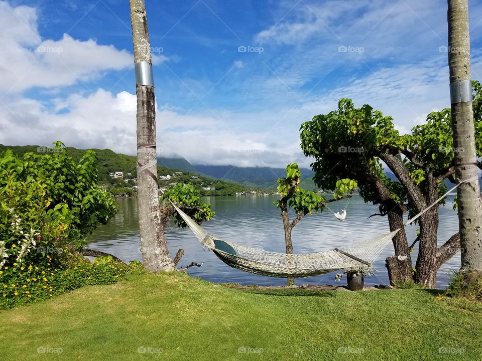 Calm waters at Kaneohe bay, Oahu