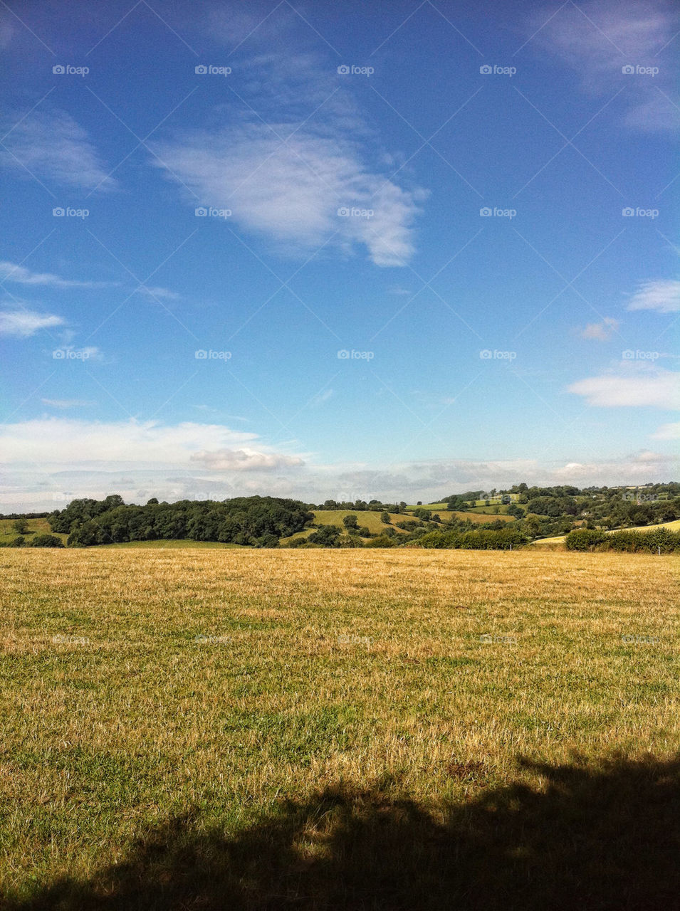 sky field summer clouds by chris7ben