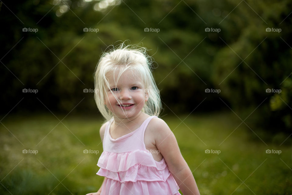 Happy smiling little girl