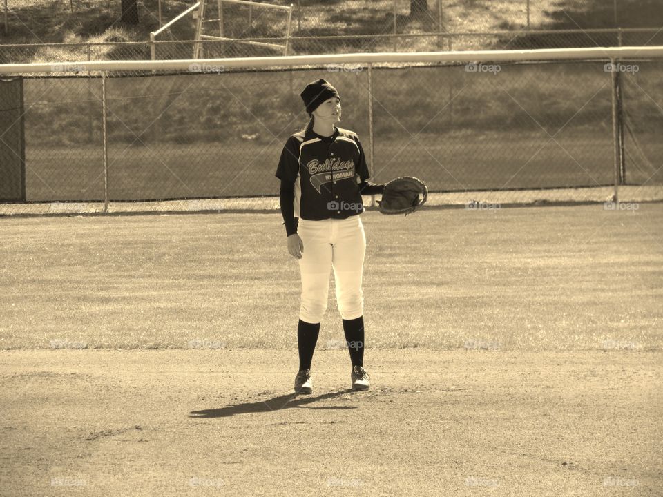 softball warm up. warming up for high school softball game