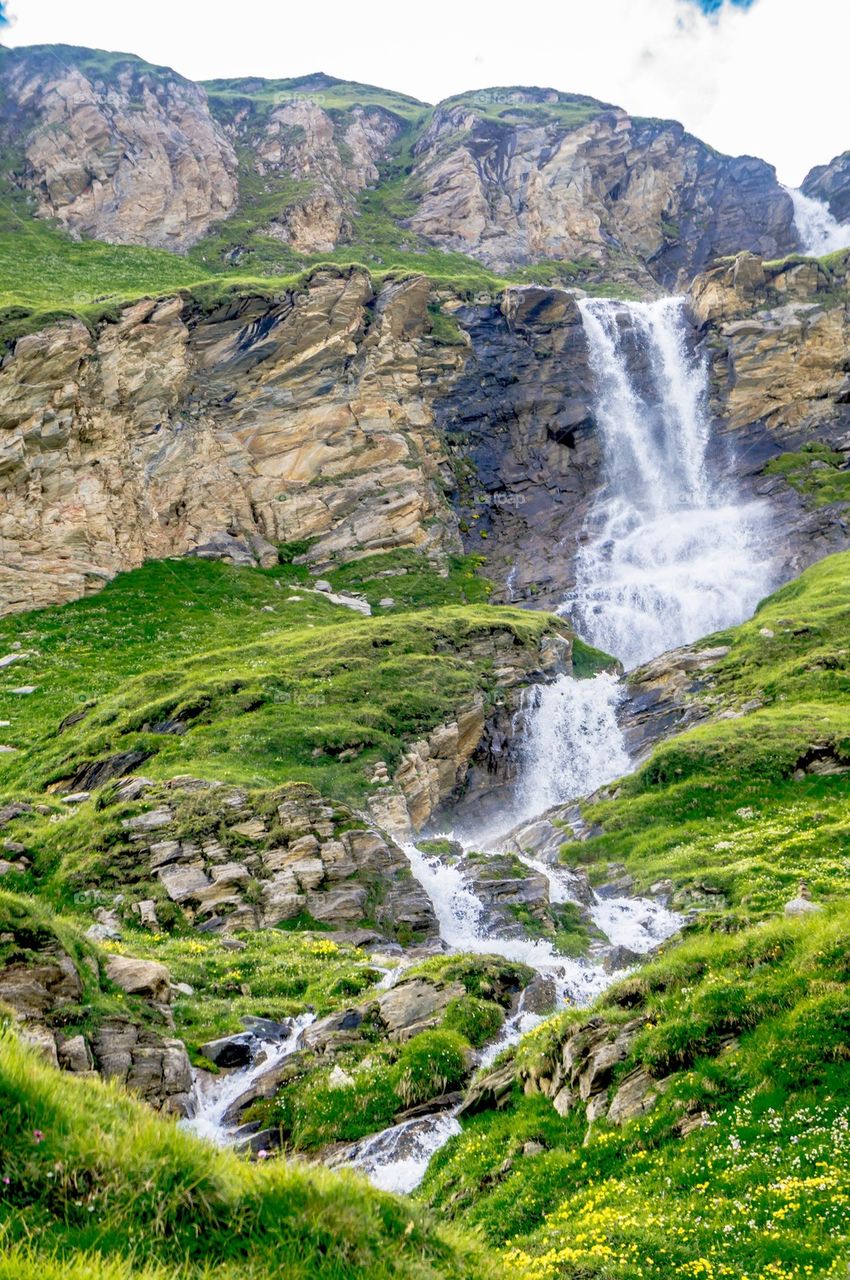 Alps waterfall