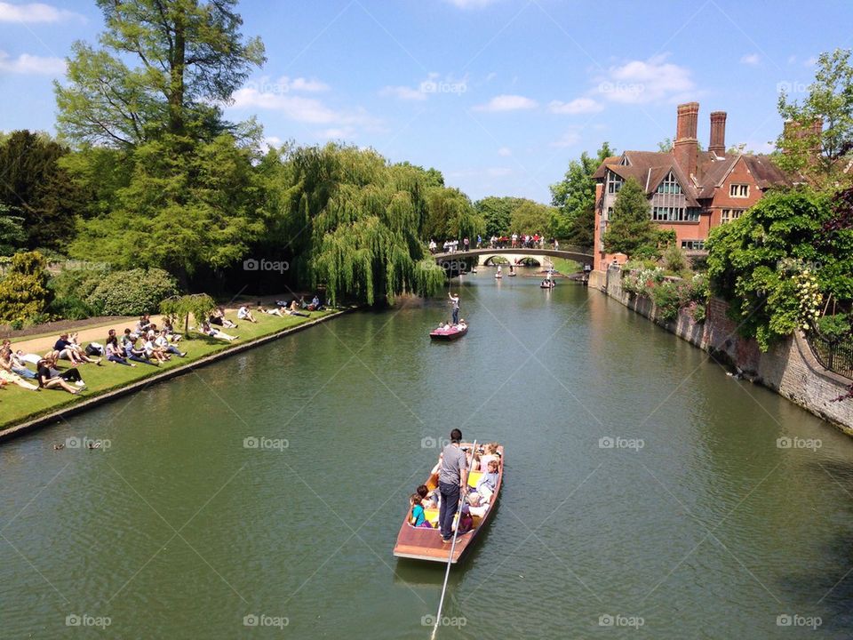 Punting down the river