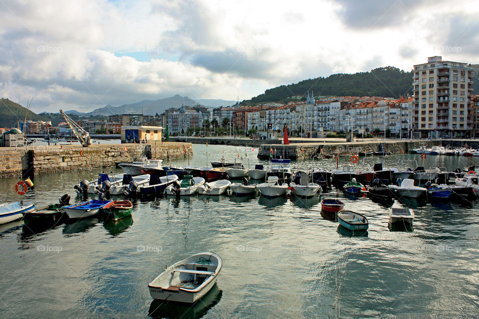 Sea dock in Castro-urdiales,  Spain