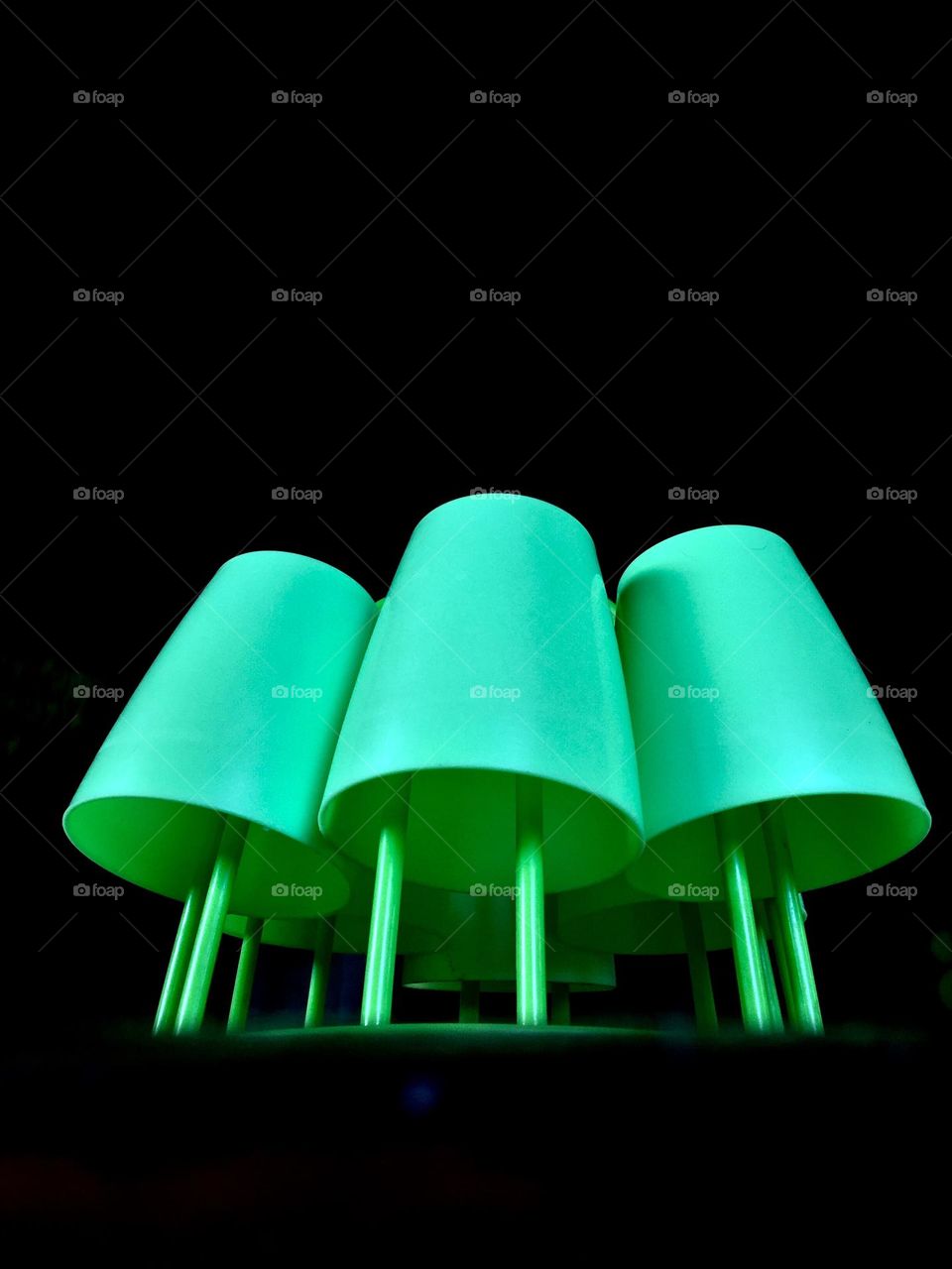 Neon green Plastic cups 
