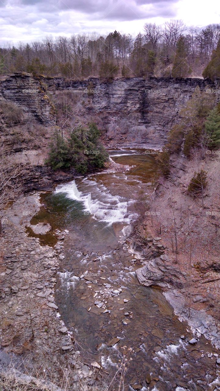 Taughannock Rim Trail. Another view from the rim trail in Taughannock Falls state park in Trumansburg N.Y.