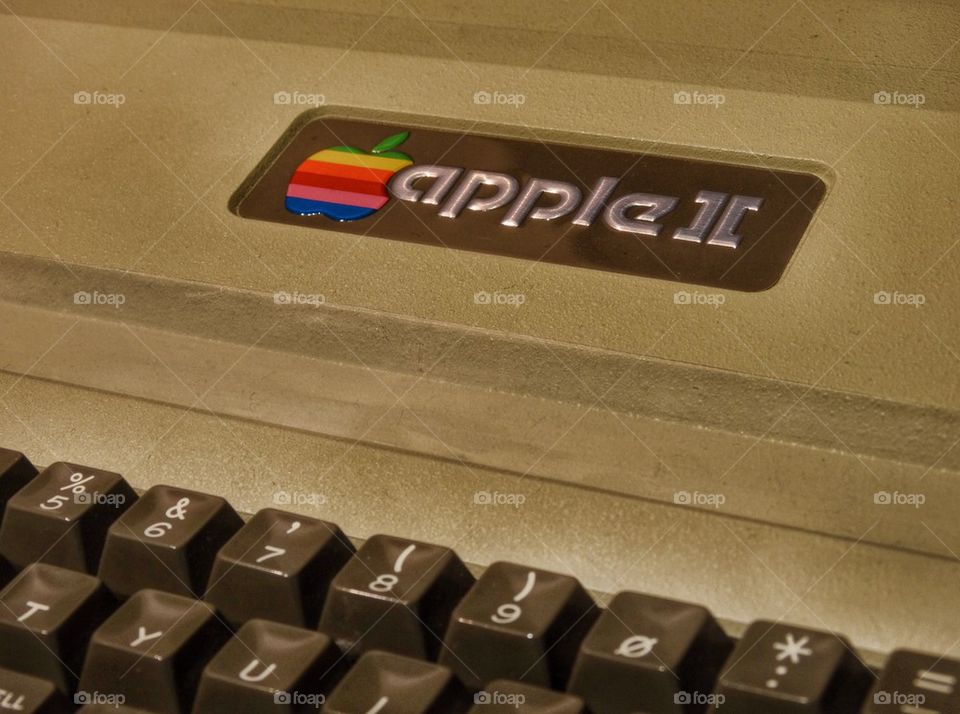 Apple II Computer. Vintage Apple Computer From The 1980s
