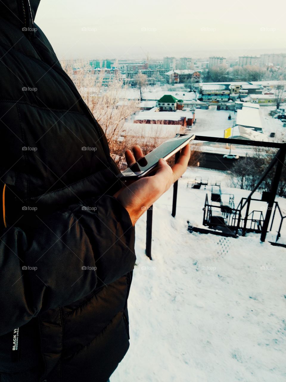 smartphone, hand, man