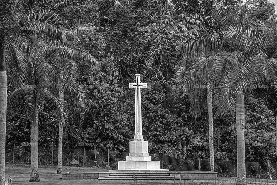 cross in cemetery