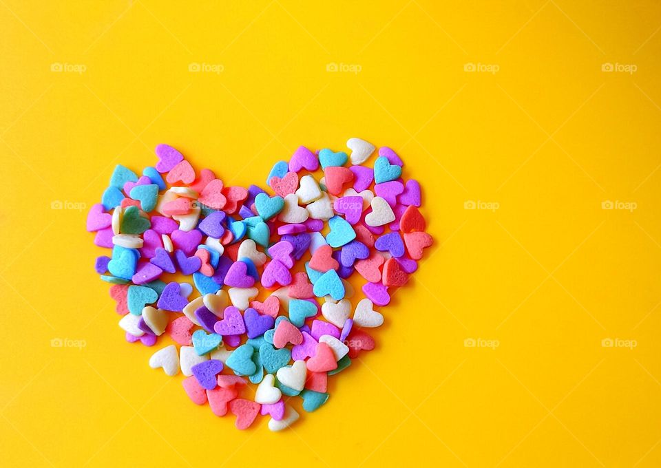 pride colour symbol hearts, love