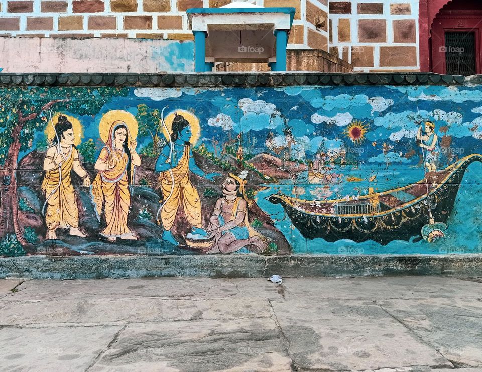 Lord Rama Sita street art varanasi india
