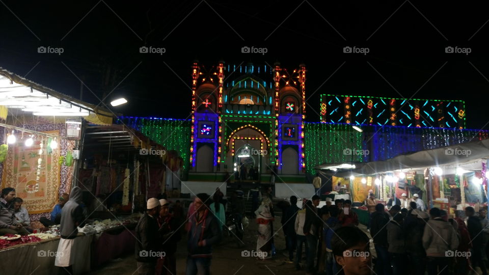 religion carnival in khuldabad aurangabad india beautyfull night lighting view in picture