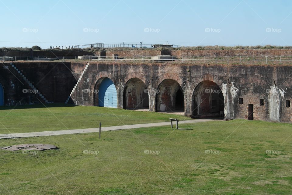 Scenic view of old bridge