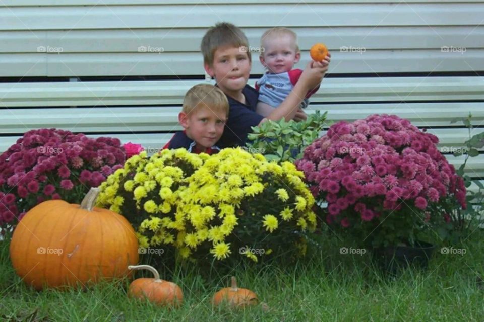 my three sons. Autumn