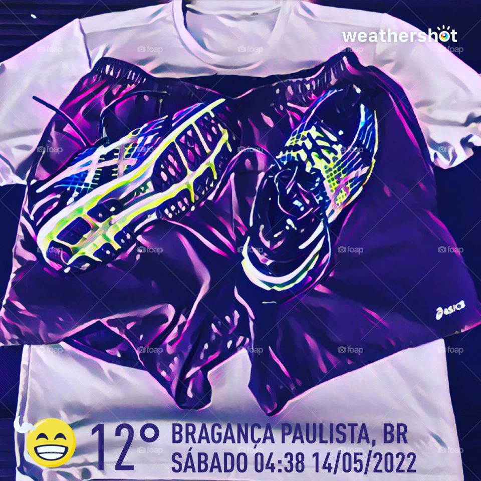 🏃‍♂️ 🇺🇸 Good Morning!  Everything ready to sweat the shirt. Let's go for a good morning jog?  Running is good for your health! / 🇧🇷 Bom dia! Tudo pronto para suar a camisa. Vamos para um bom cooper matinal? Correr faz bem para a saúde! 