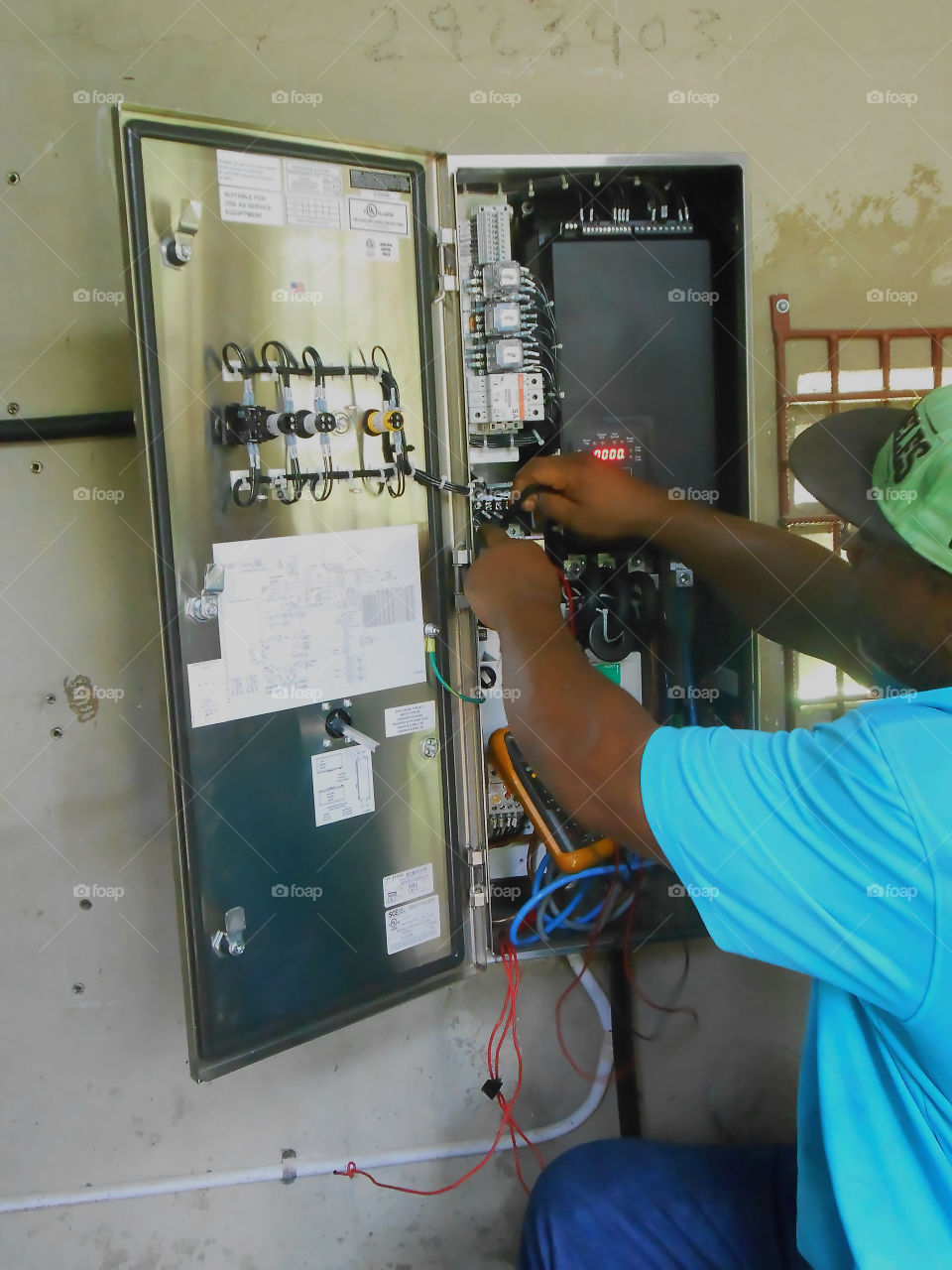 Electrician Upgrading Controls