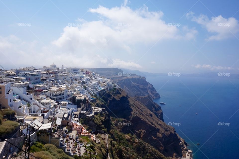 Beautiful Fira, Santorini, Greece 