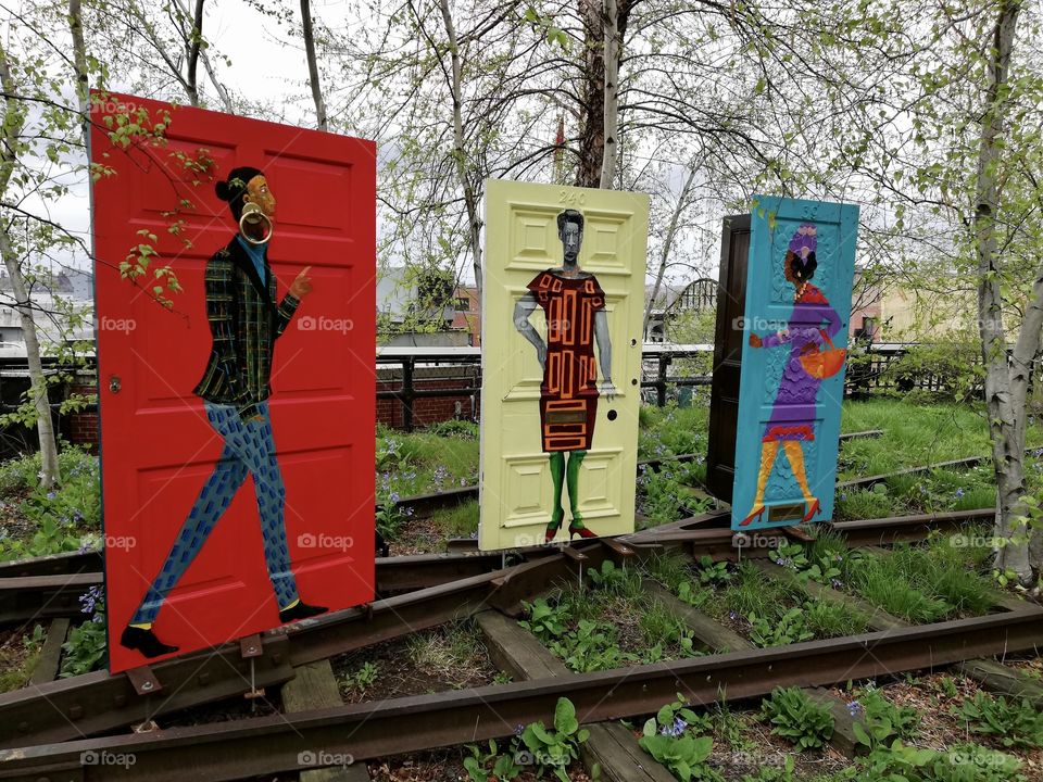 Three doors in the track 