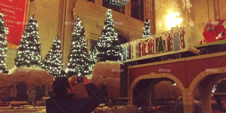 Christmas display at Kansas City Union Station