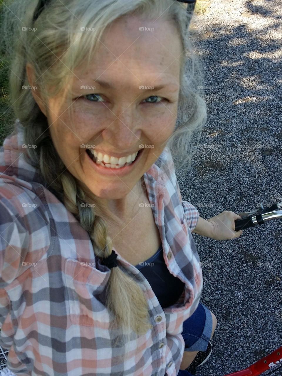 Selfie While Riding My Bike on a Beautiful Day