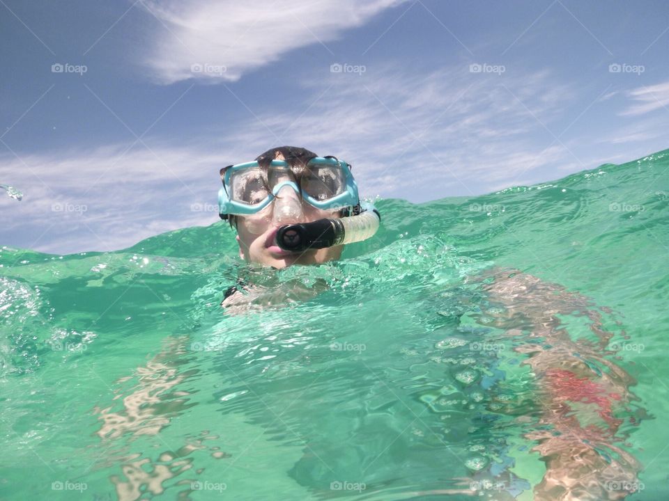 girl snorkeling 