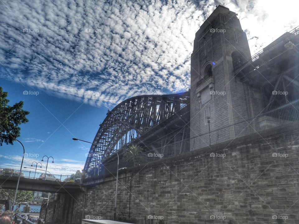 Interesting view of Sydney harbour bridge