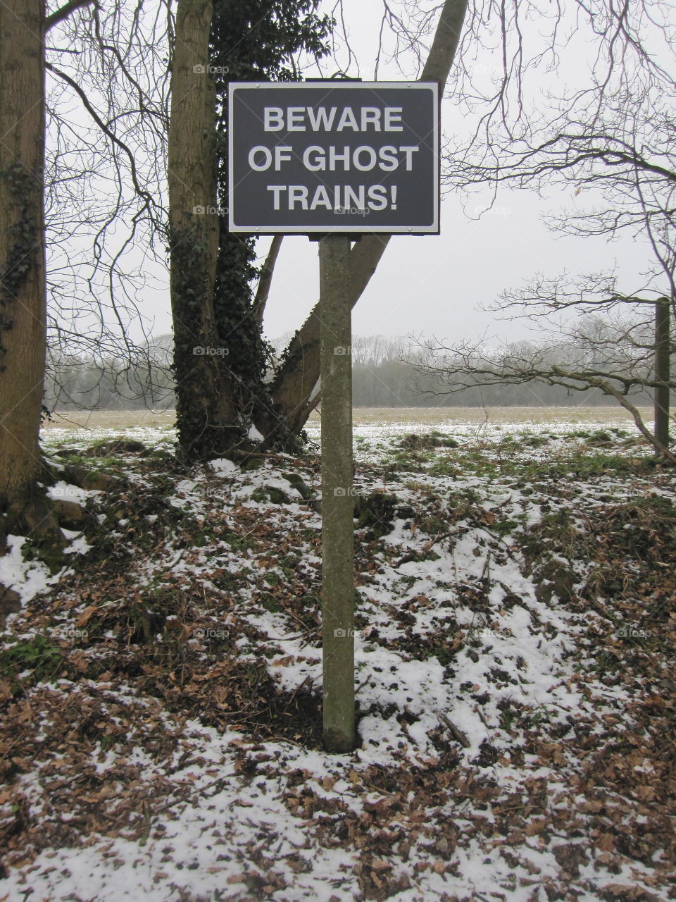 Spooky Warning Sign