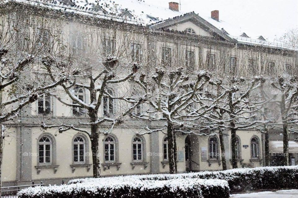 German white winter streets