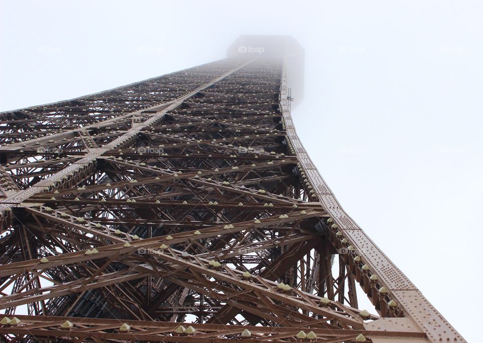 Foggy Eiffel Tower