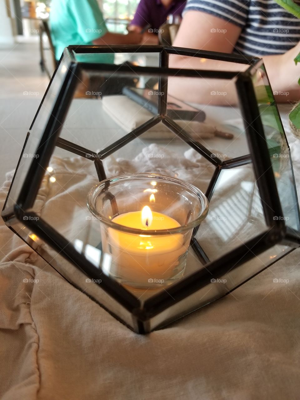 geonetric modern votive candle