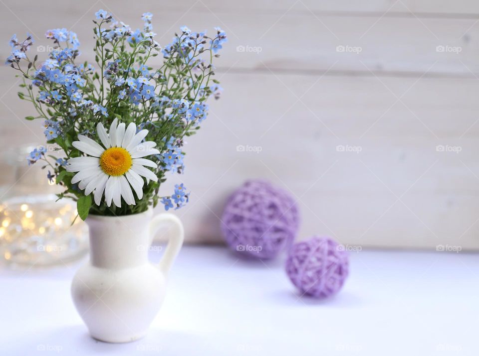 summer flowers in a vase